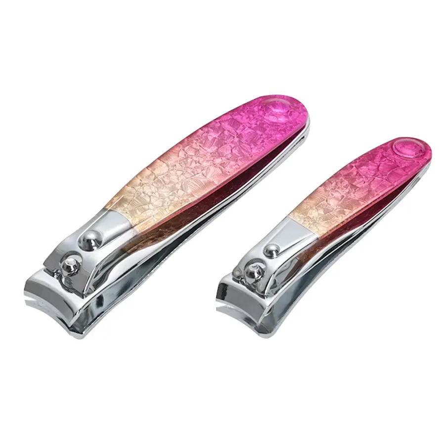 2Pcs Practical Stainless Steel Nail Clippers Kit, Straight Flat Mouth Nail Cutters in Large & Small Sizes, Durable Fingernail & Toenail Trimming Tools for Salon, Household Daily Manicure Pedicure Complete Nail Care