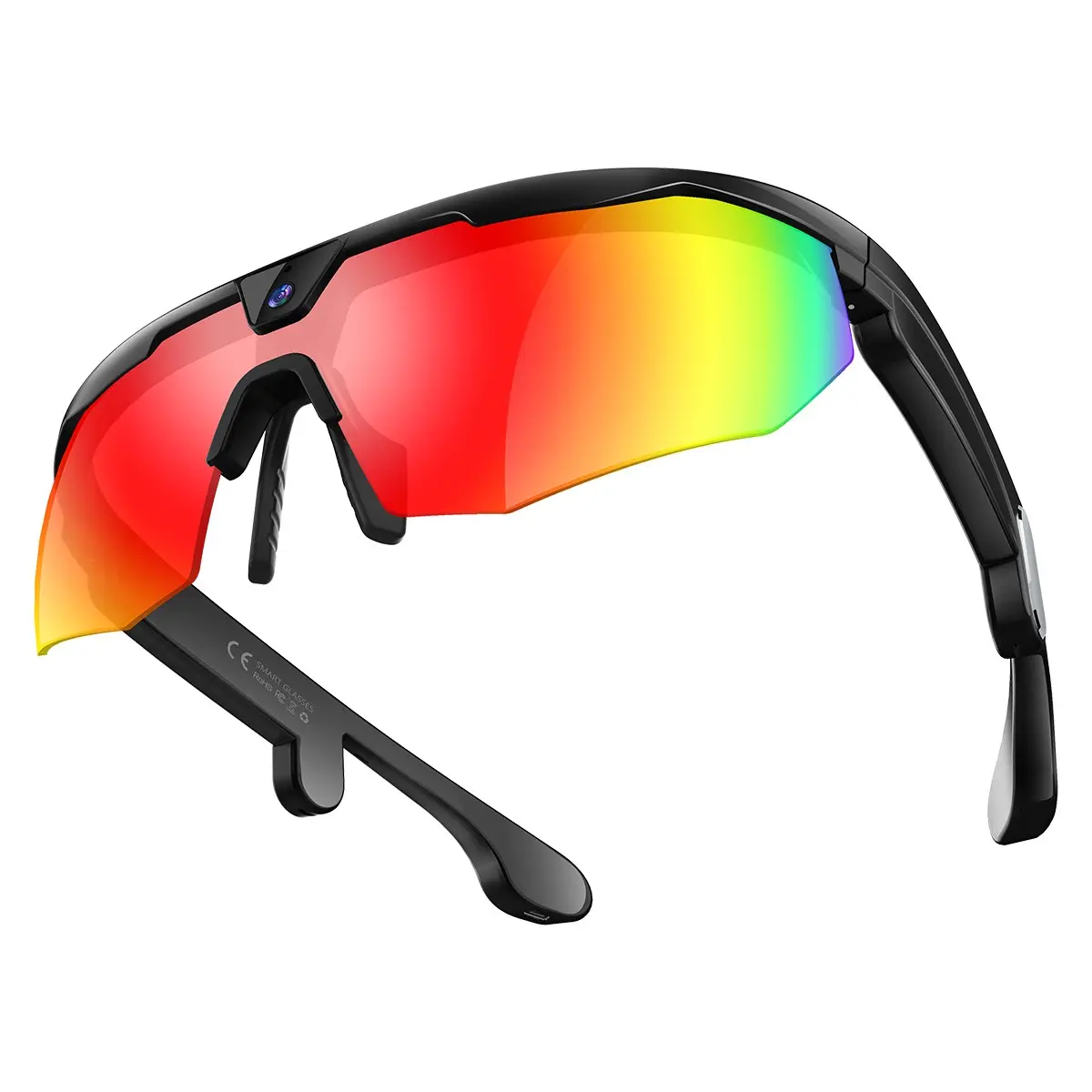 Outdoor Cycling AI Smart Goggles, 8MP HD Camera, Real-Time Voice Translation, Bluetooth-compatible Music, Waterproof IP66, Six-Axis Stabilization, AI Camera Glasses, Smart Cycling Glasses