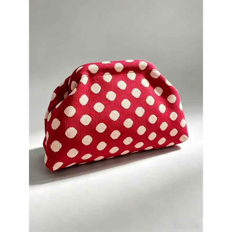 Women's PU Leather Knitted Striped Makeup Organizer Pouch - Large Capacity Cloud Pattern Handheld Portable Travel Toiletry Pouch, Makeup Containers PVC Year-Round Fashion Accessory