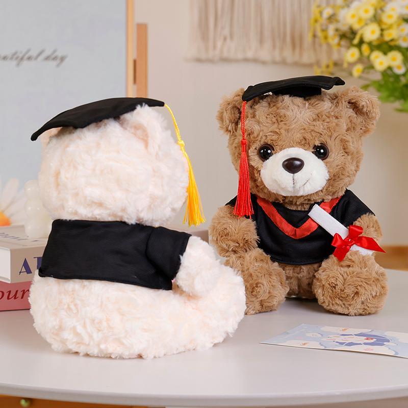 Cute Graduation Gown Teddy Bear Plush Toy, Perfect for Kids' Room Decor, Special Gifts for Christmas, Graduation, Birthday, New Year, Mother's Day