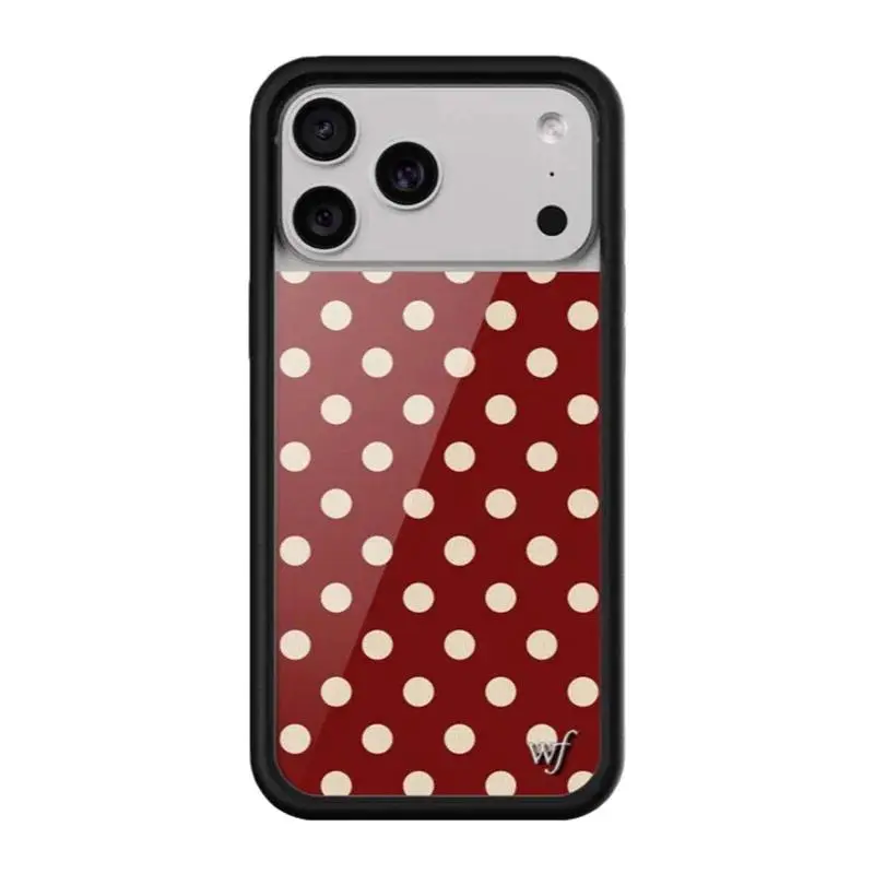 Wildflower Colors Polka Dots Phone Case for iPhone 16 15 14 13 12 17 Pro Max Plus Air WF ins Blue Red Wave point WF Cover Coque