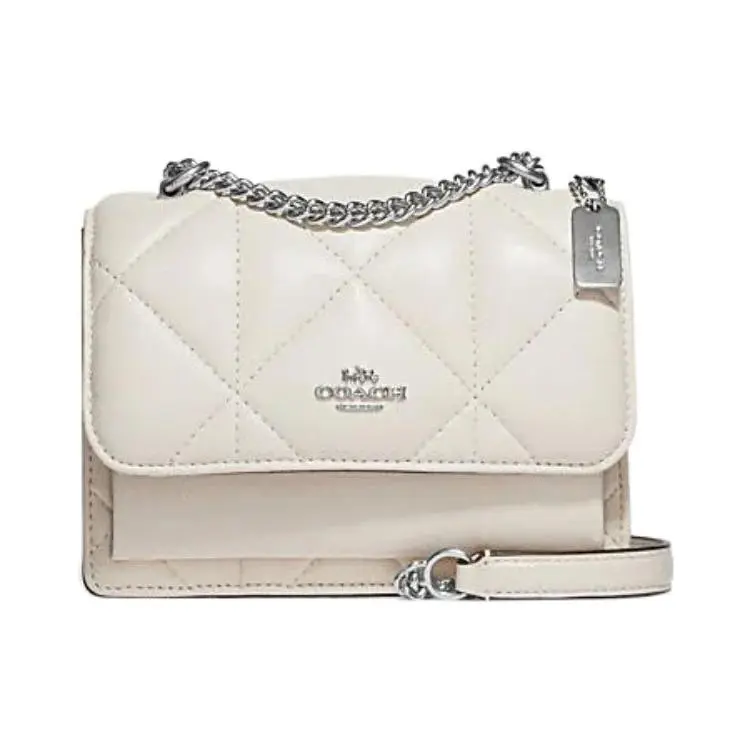 COACH Klare 18 Monogram Quilted Cloud Bag – Women’s Small Shoulder and Crossbody Bag in White
