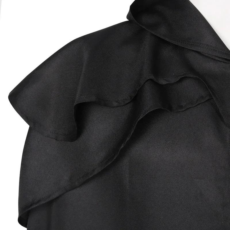 Medieval Vintage Hooded Loose Black Cloak Coats Windproof Trench Chic Winter Long Cape Poncho Mens Monk Cosplay Menswear Clothes