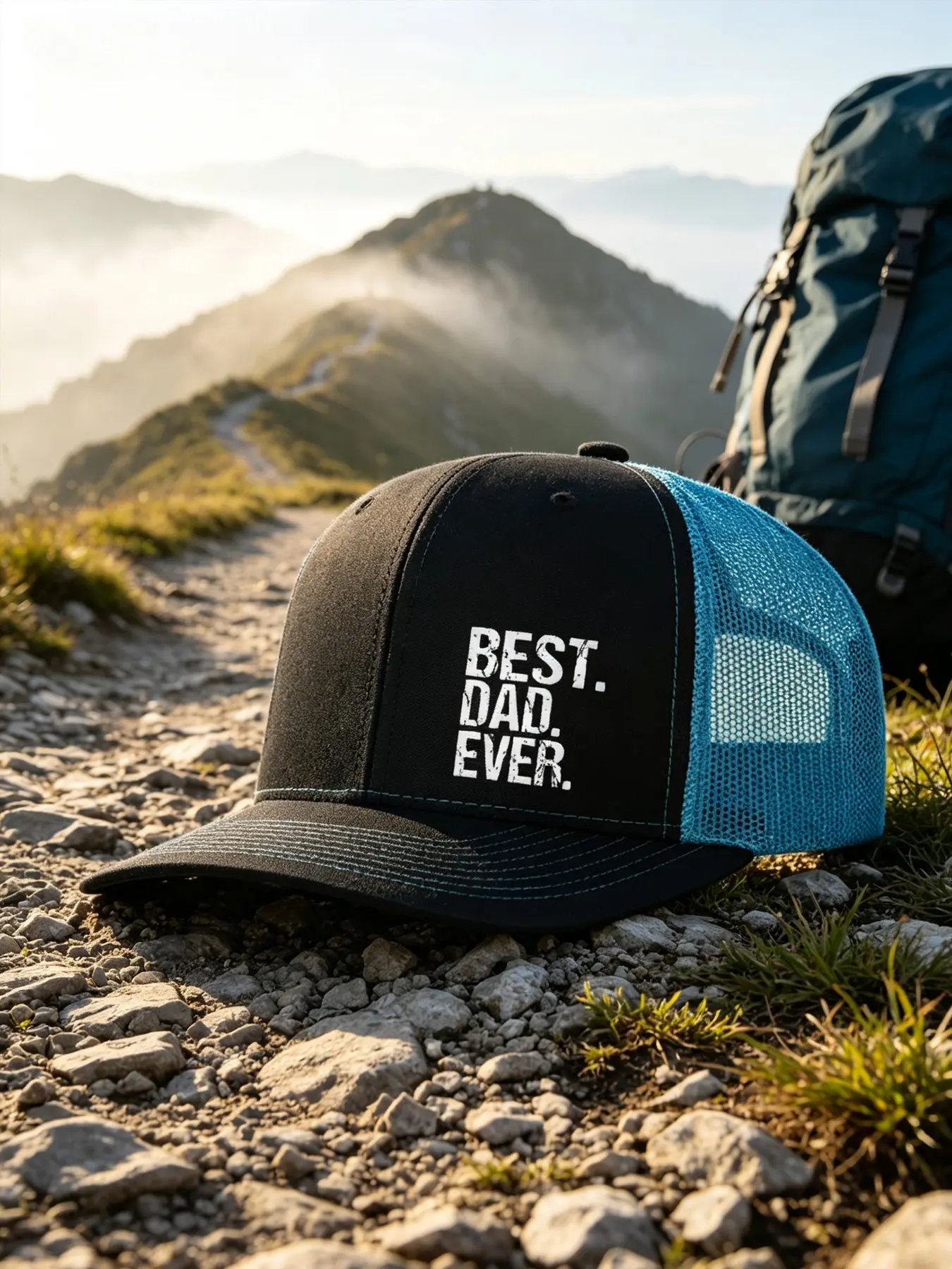 1pc Father's Day Gift Unisex Baseball Cap BEST DAD EVER Letter Printing Hat Mesh Hats for Mens Women Richardson Slightly Curved Brim Baseball Cap Adjustable Trucker Hats Dad Hats Outdoor Mesh Breathable Sun Hat Ventilated Summer Cap Christmas Gift