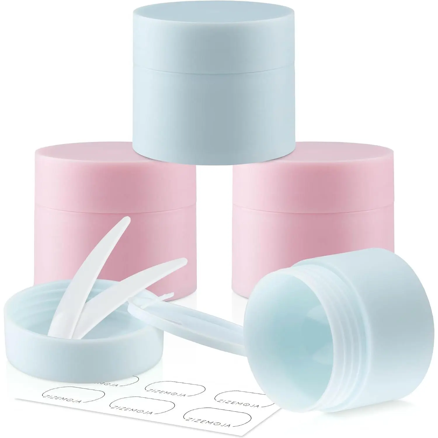 Small Travel Containers 20g 4 Pack Leak Proof Travel Size Containers |  Plastic, Leak Proof Screw ,  20g Jars for Cream, Lotion, Makeup and Travel Toiletries