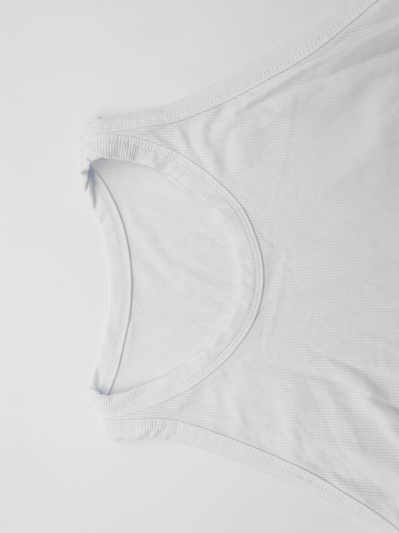 Women's Solid Ribbed Tank Top, Casual Sleeveless Round Neck Top for Daily Wear, Ladies Clothes for All Seasons, Casual Comfy Vest