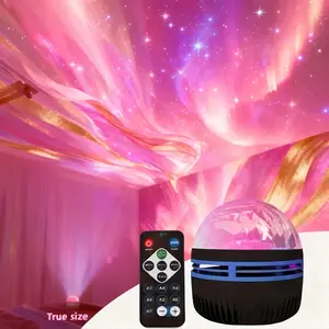 Starlight Aurora Projector Lamp, 360° Ceiling Projection LED Mood Light, USB Powered Bedroom/living Room Night Light, Adjustable Atmosphere Lighting
