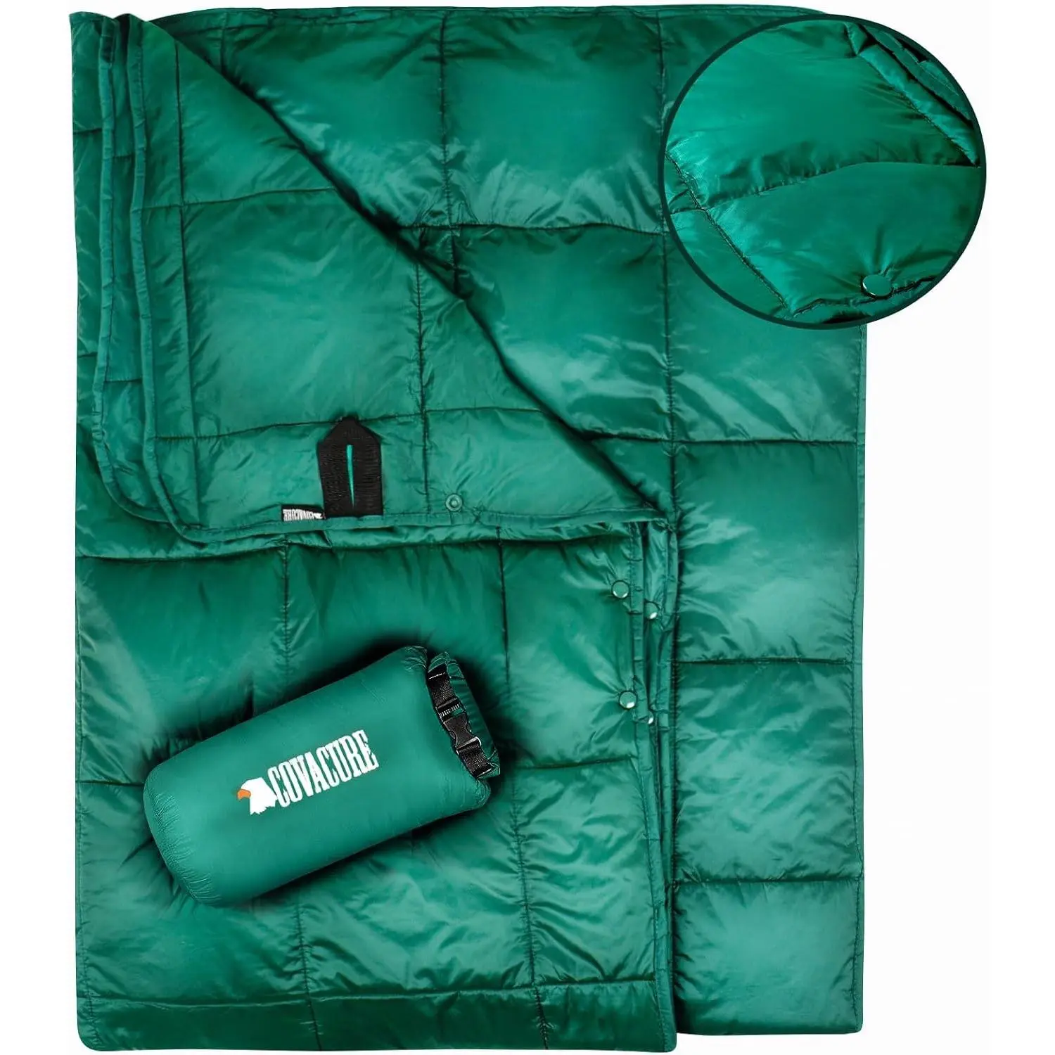 Camping Blanket - Waterproof Outdoor Blanket, Packable & Lightweight, Warm Puffy Quilt for Camping, Hiking, Backpacking, Travel, Beach EssentialsGift.