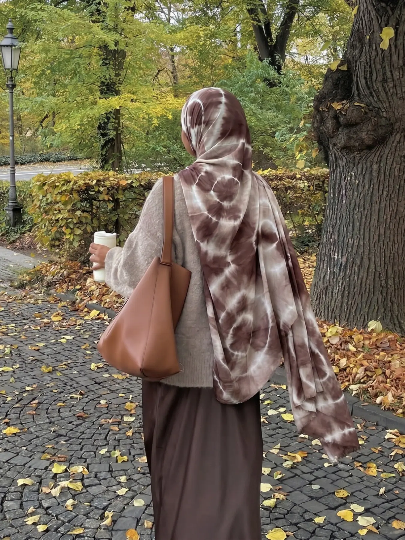 Light Taupe Circle Tie Dye Raw Fringe Shawl, Modest Neutral Daily Head Wrap, Lightweight Modest Headscarf for Everyday Use
