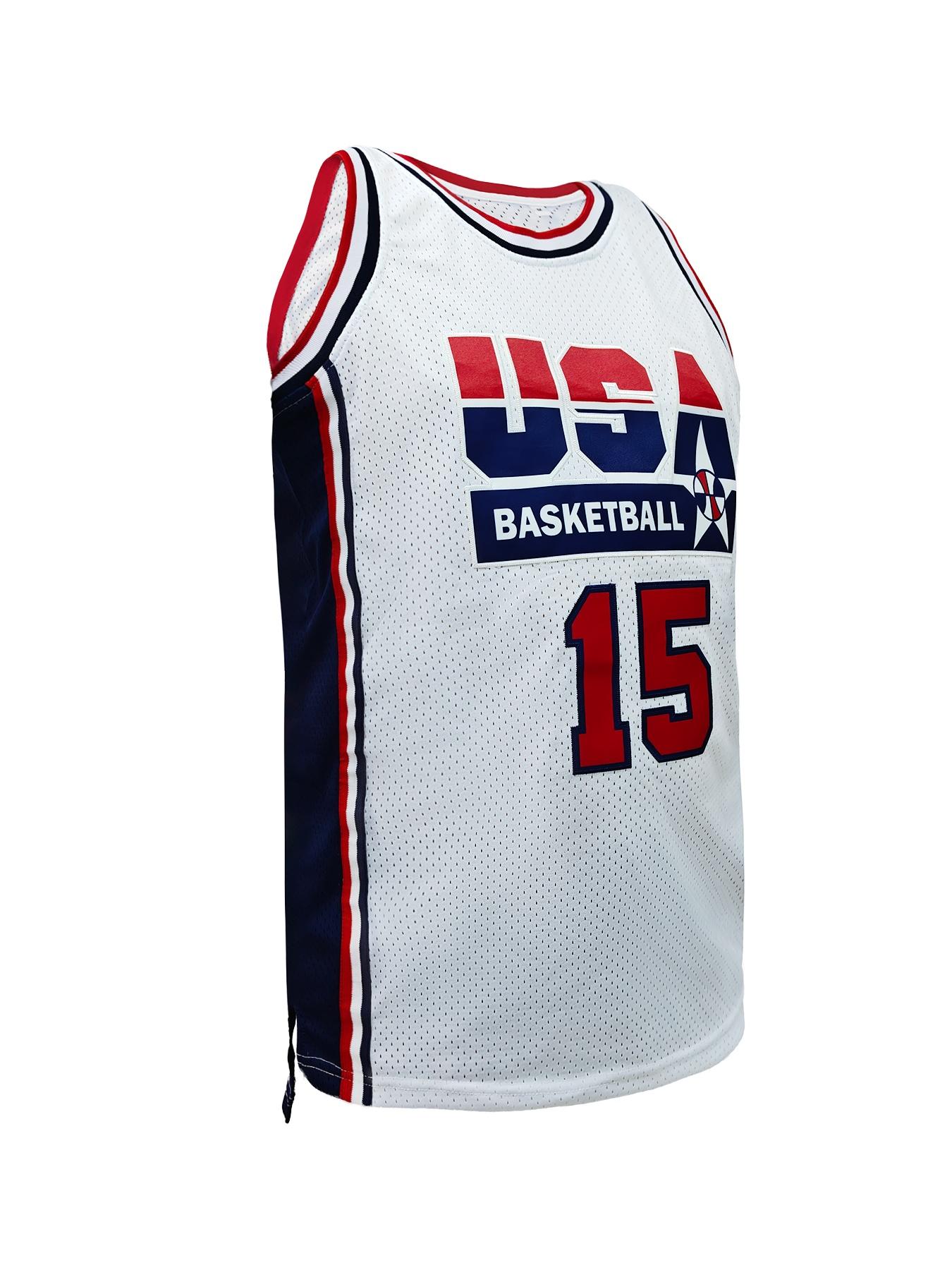 Men's Basketball Jersey, Breathable Round Neck Sportswear, Sleeveless Boys Training Uniform, Team T-shirt, Fashion Top, Apparel Jersey