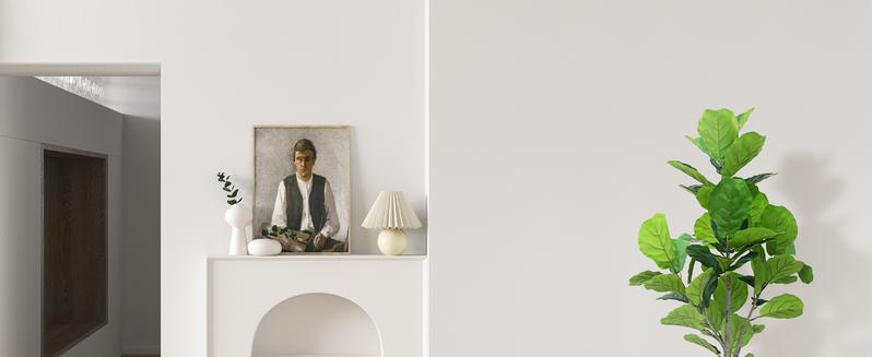 Artificial Fiddle Leaf Fig Tree 5ft - Faux Ficus Tree Nearly Natural Indoor Outdoor, UV-Resistant Tall Artificial Plants, Standing Fake Plant Tree for Home Office Living Room Decor