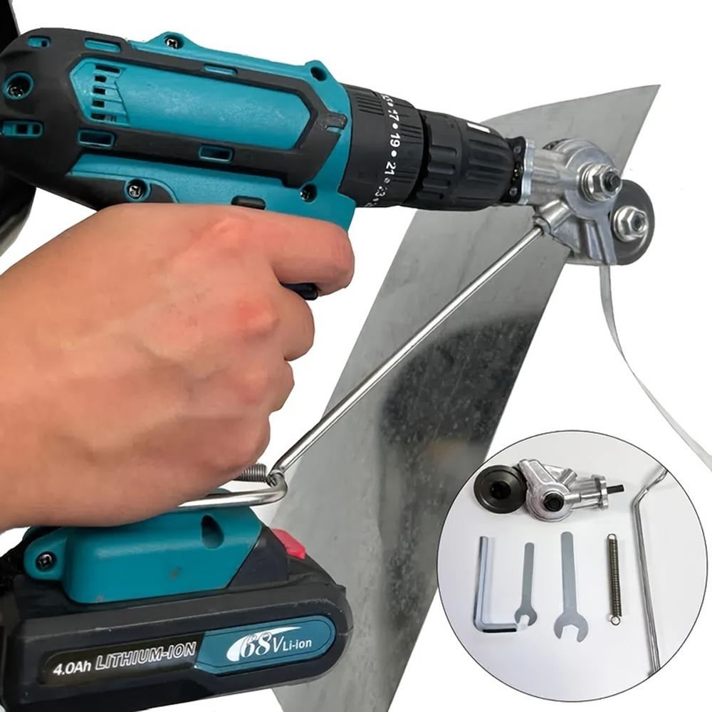Multifunctional Electric Drill Plate Cutter, Multipurpose Sheet Cutter, High Speed Rotor Electric Nibbler for Cutting, Cordless Cutting Machine, Power Tool Accessories, Hardware