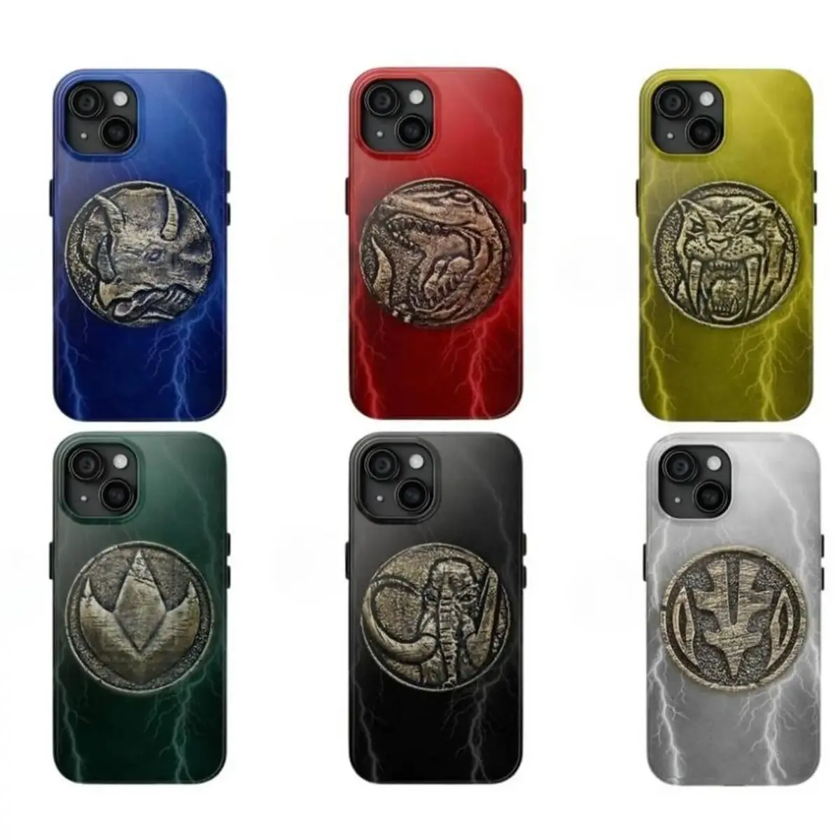Mighty Morphin Power Ranger Two-In-One Drop-Resistant Mobile Phone Case Protection For IPhone 17-11, Pro Max, Pro Plus, and Samsung S26 25 24 23 Safety Case
