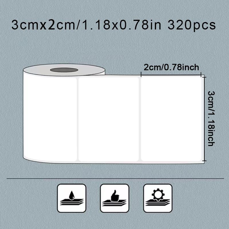 Thermal Printer Paper, 6 Rolls Thermal Printer Paper, Waterproof & Oil-proof Label Sticker for NELKO PM220/PM110 Phomemo M110/M220 Printer
