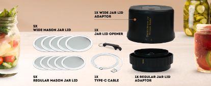 All-New 2026 Electric Mason Jar Vacuum Sealer, Auto Rechargeable Food Saver Kit with 5 Lids & Opener All-New 2026 Electric Mason Jar Vacuum Sealer, Auto Rechargeable Food Saver Kit with 5 Lids & Opener