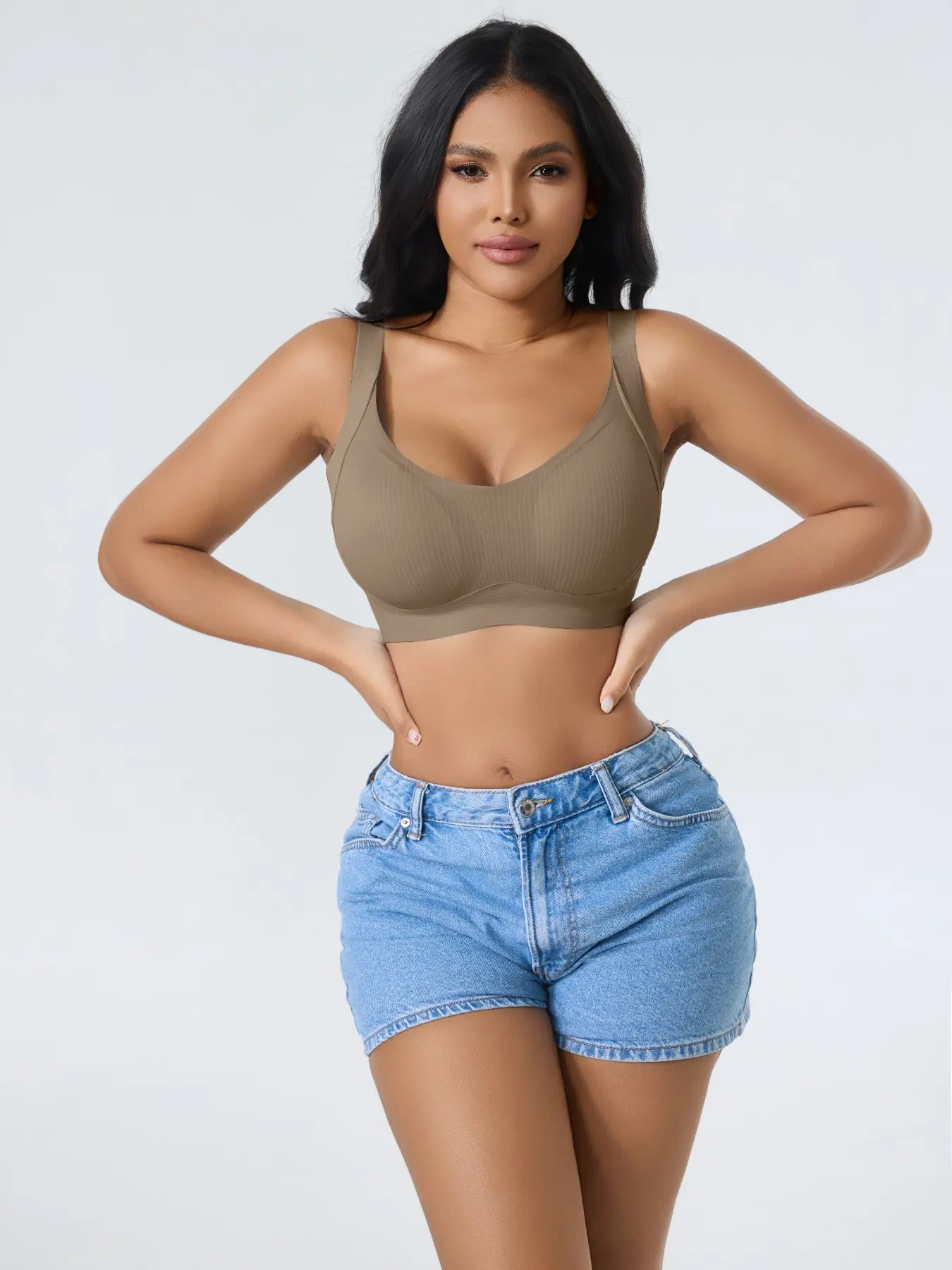 Wireless Bralette for Women, Full Coverage Cup, Breathable Backless Design, Soft and Comfortable, Seamless Lingerie for All Seasons