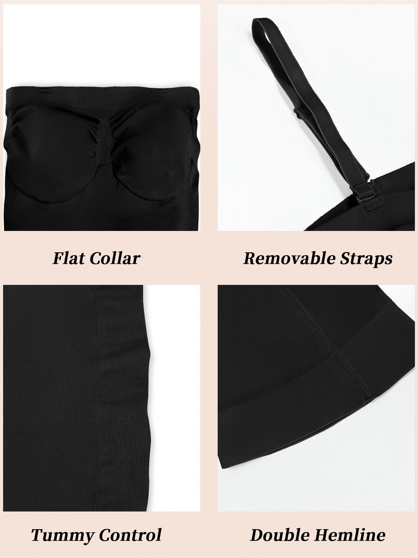 Women's Removable Straps Shapewear Bodysuit, Tummy Control Seamless Shaper, Women's Shapewear for Daily Wear, Compression Womenswear, Minimalist Seamless Tummy Tucking, Belly Control Bodysuit