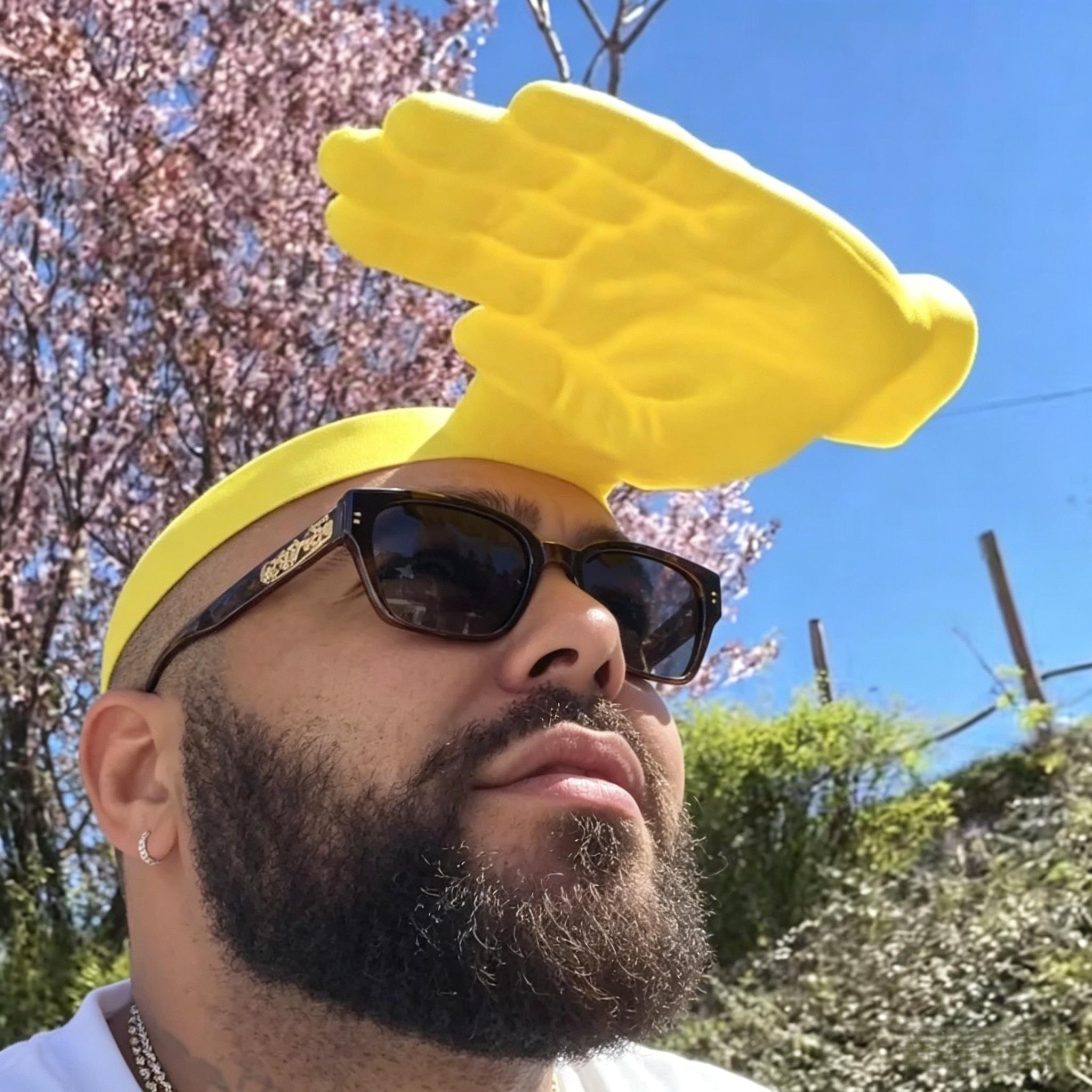 Funny Hand Shaped Sun Visor Hat, Novelty Palm Sunshade Cap for Outdoor Beach Party