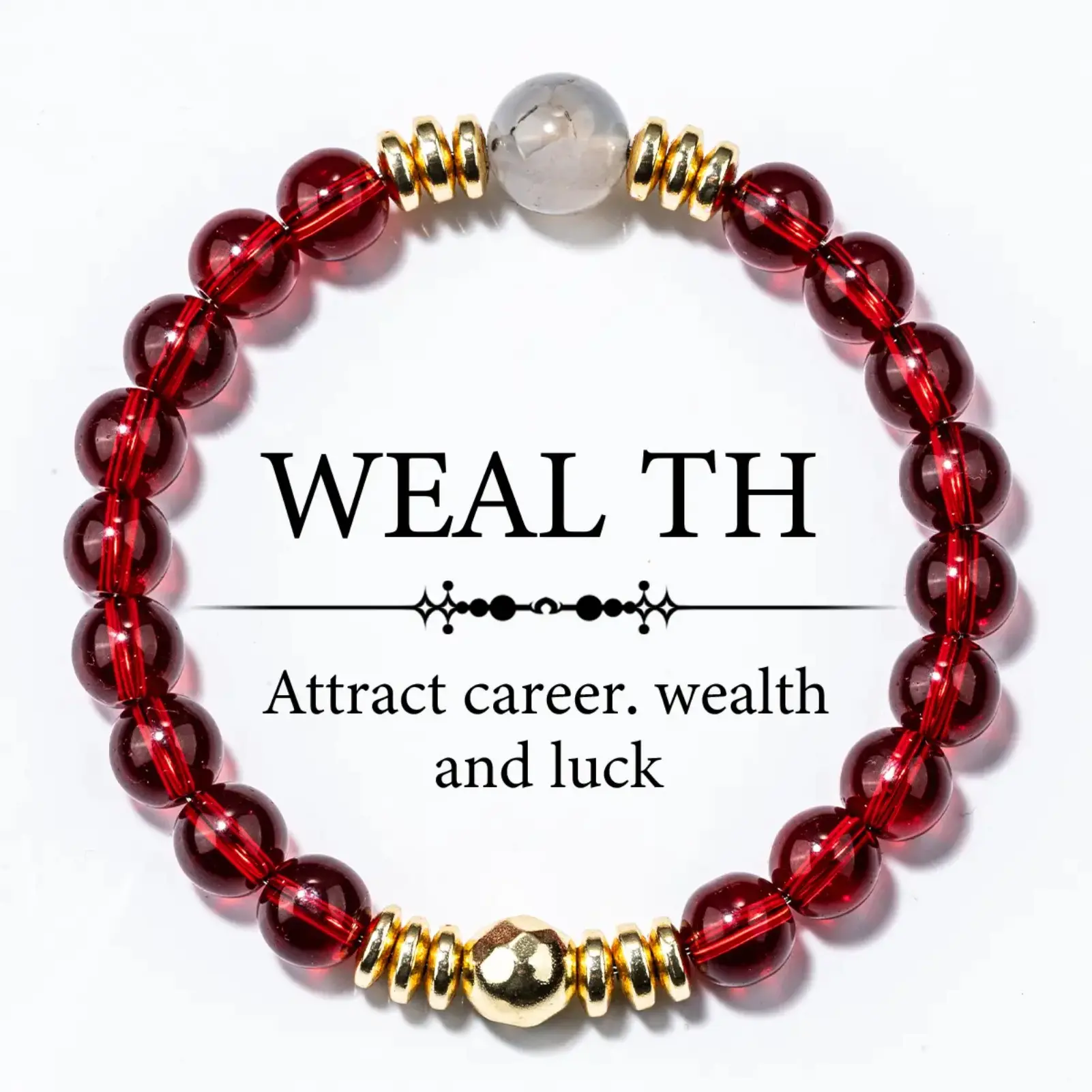 Natural Stone Bracelet For Wealth, Abundance & Prosperity - Fashion Elastic Stretch Bead Bracelet - Unisex Jewelry Gift For Men & Women SpringStatements Trendy Stack Bangle Trendy Jewellery Accessories