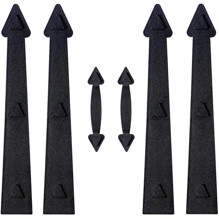 Magnetic Garage Door Decorative Faux Hinges Handles Accents Hardware Kit BlackGift