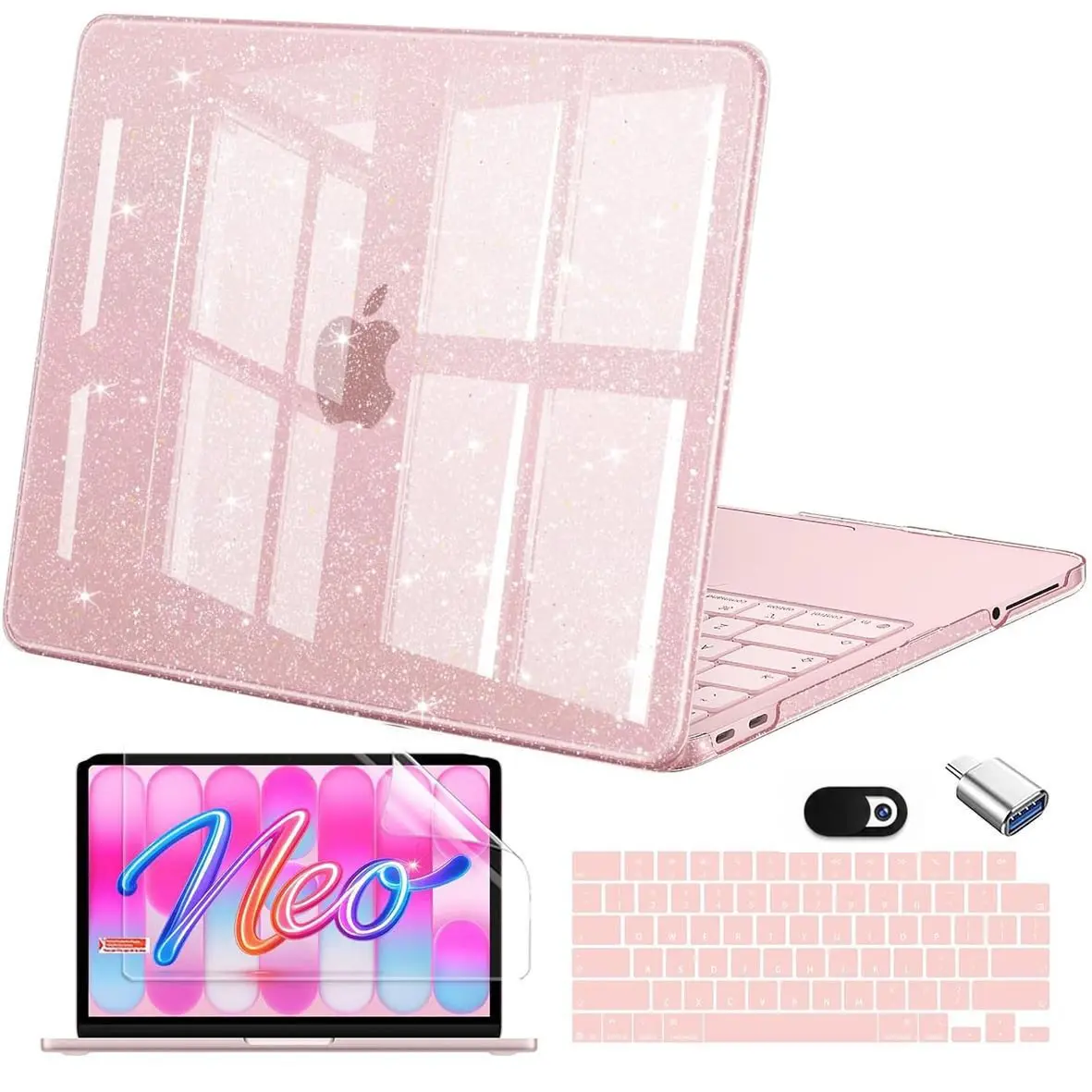 Skyfire Tc for Macbook Neo Case 13 Inch 2026 Model A3404, Crystal Indigo, Crack & Scratch Resistant, Sturdy Hard Shell, Protective Laptop Cover, MAC Neo Accessories