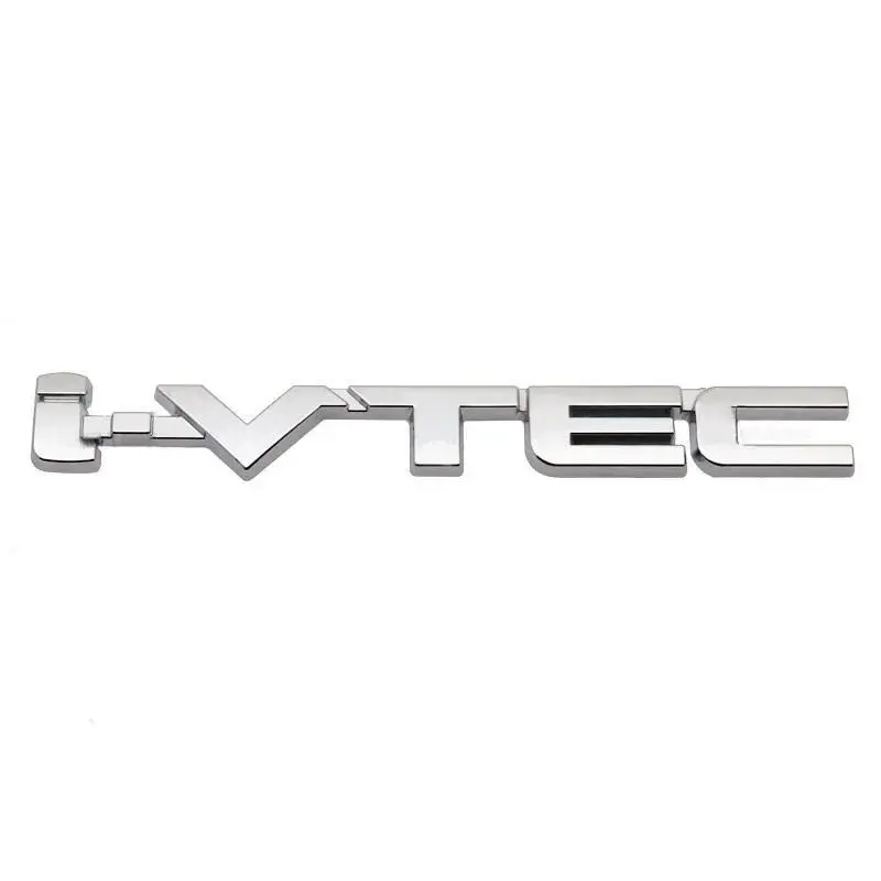3D Chrome Metal Car Letters Rear Trunk Badge Emblem IVTEC Logo I VTEC Sticker For  City Civic Accord Jazz CRV  Accessories