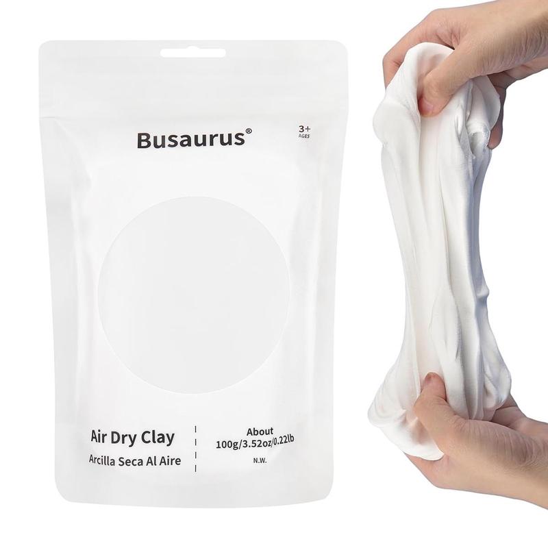 Busaurus 100g Ultra-Light Air Dry Modeling Clay for Youngsters 3+ to Creative Fun, Ideal for Adults and Craft Lovers, Reusable Sealed Packaging for Imaginative Projects, Creative Craft Kit Busaurus 100g Ultra-Light Air Dry Modeling Clay for Youngsters 3+ to Creative Fun, Ideal for Adults and Craft Lovers, Reusable Sealed Packaging for Imaginative Projects, Creative Craft Kit