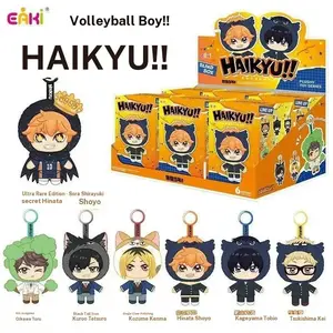 EAKI Haikyuu Mascot Series Blind Box Soft Vinyl Plush Haikyu Shoyo Hinata Tobio Action Figures Pendant Keychain Charm Kawaii Accessories Surprise Toys