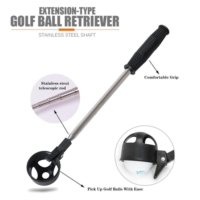 Golf Ball Retriever, Portable Extendable Golf Ball Retriever & Grabber Tool, Golf Accessory,  Boyfriend Gift