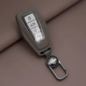 Silicone Fashion Car Key Case Cover for Geely Coolray X6 Emgrand Global Hawk Gx7, Durable Protective Shell Holder Accessory