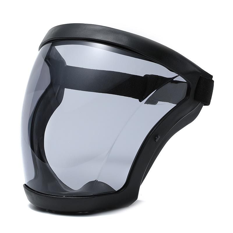 Transparent Mask - Adjustable Full Face Shield - Durable Plastic Safety Mask - Heat and Impact Resistant for Work, Kitchen and Outdoor Use with Easy Drawstring Closure Design