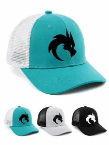 Dragon Pattern Embroidered Mesh Baseball Hat, Moisture-Wicking Quick-Dry Sun Hat, Adjustable Multi-Color Caps for Men and Women