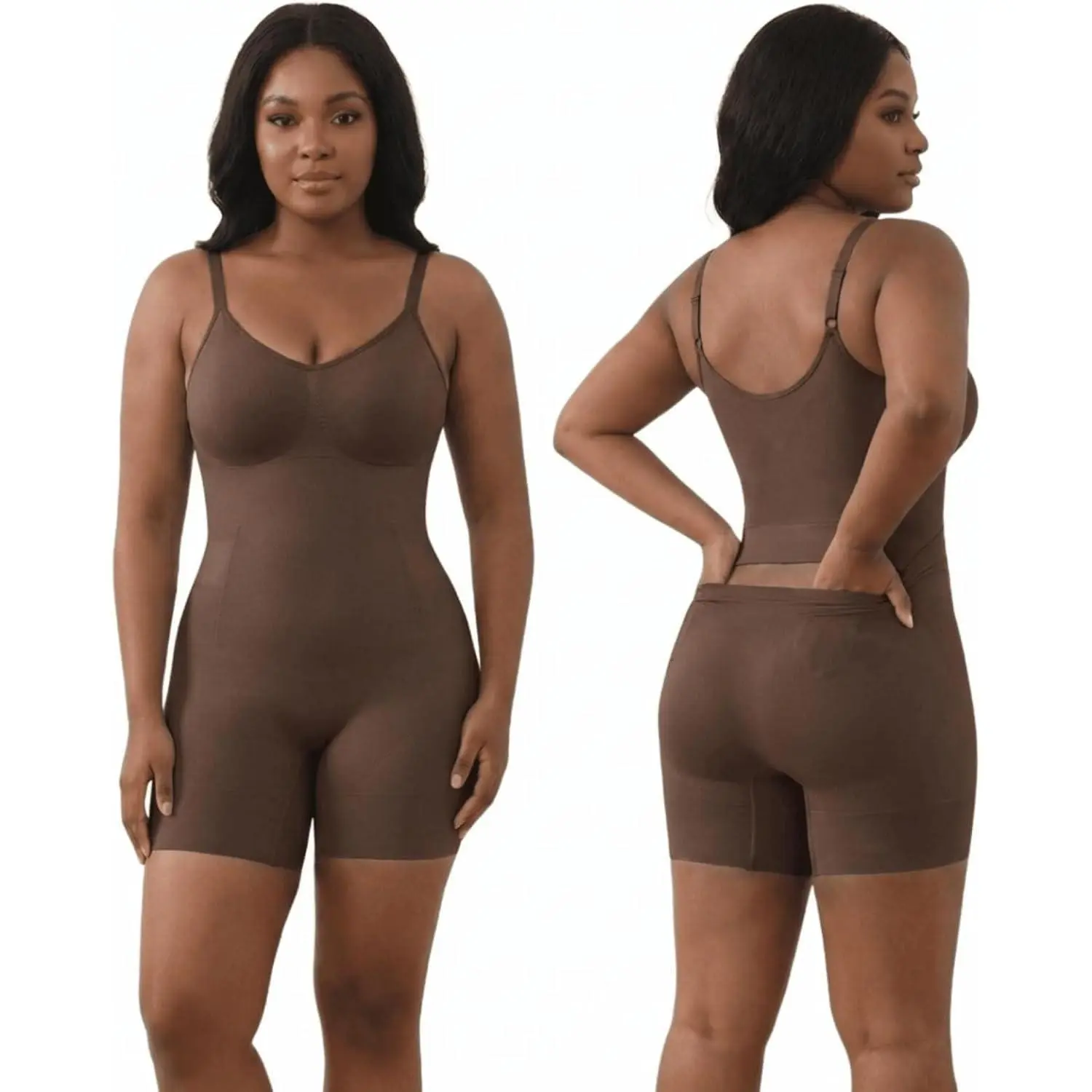 Seamless Tummy Control Bodysuit - Bathroom Friendly Fajas Colombianas Body Shaper