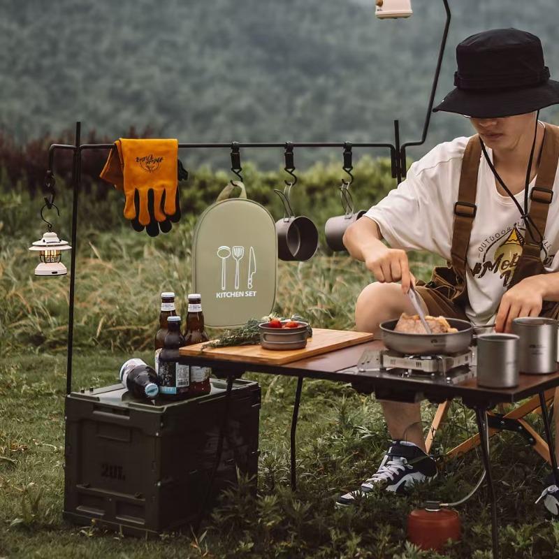 Outdoor cookware Portable storage bag Outdoor camping Kitchenware storage bag Tableware Picnic supplies Camping tool storage