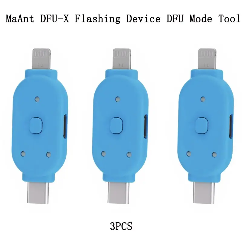 3PCS/Set MaAnt DFU-X One-Click DFU Restore Tool Auto Detect Model No Plug-in Shutdown Phone Reboot Adapter for iPhone iPad Android Repair