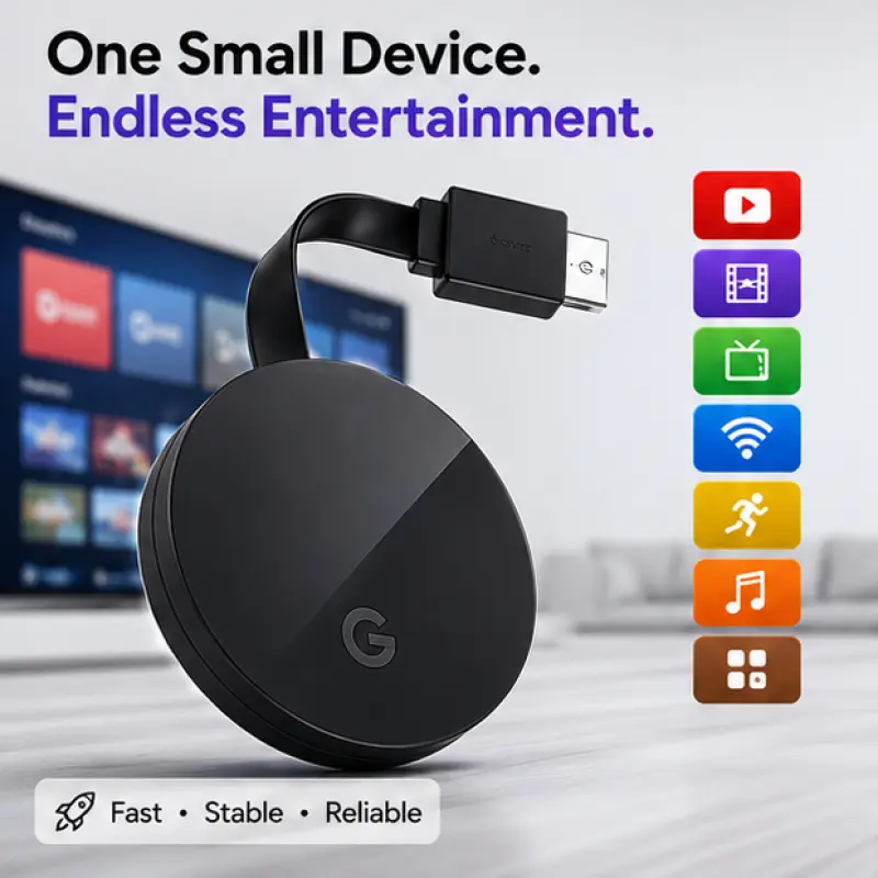 Wireless HDMI Display Adapter, Screen Mirroring Device for iPhone Android Tablet Laptop, Cast to TV Projector, 2.4G WiFi Receiver, Electronic Gadgets
