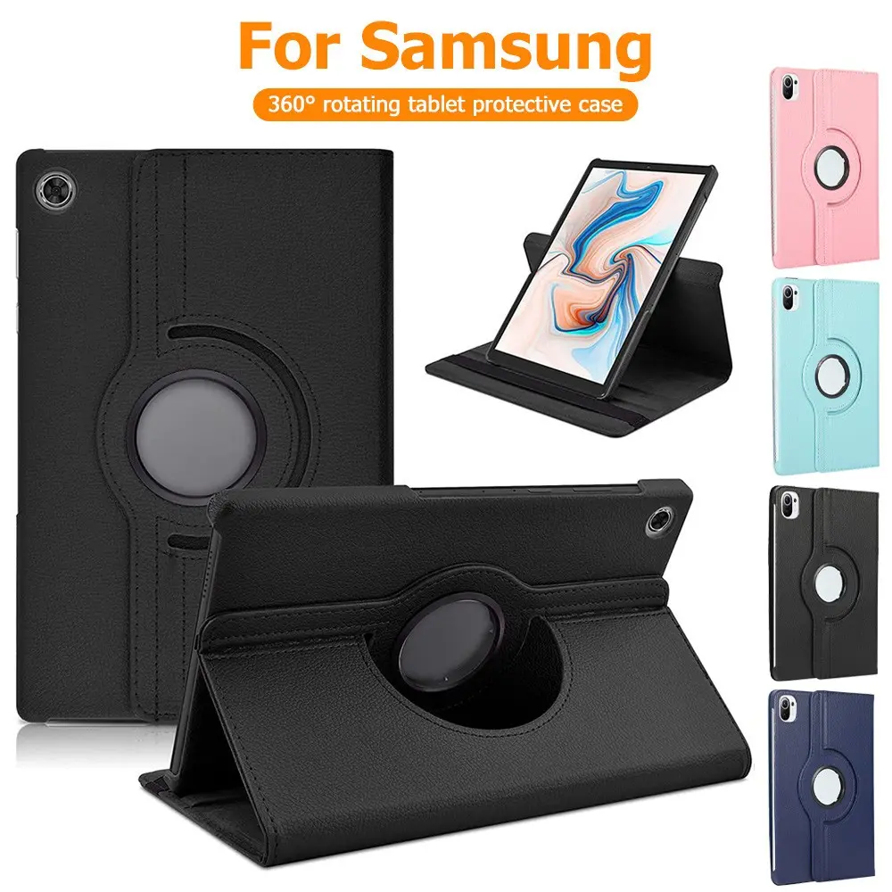 Litchi Texture Rotating Stand Tablet Case for Samsung Galaxy Tab A9&a11 8.7 Inch, Full Protection, 360° Rotation, Auto Wake Sleep, Easy to Carry, Suitable for All Occasions