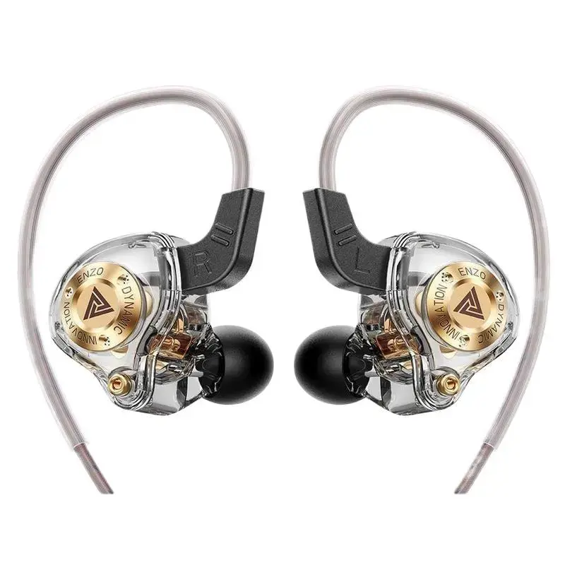 QKZ ENZO 2026 HiFi Wired Earphones – Noise-Cancelling Gaming Headset with Mic, 8D Stereo Sound, Bass-Boosted for Sports/Gym gym sport game