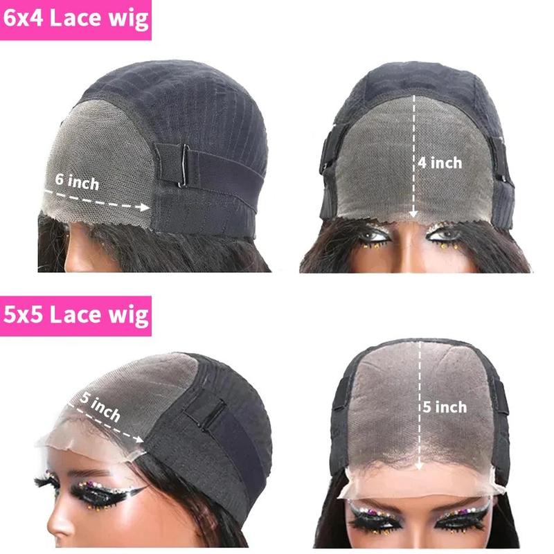 Bling Hair 6x4 Glueless Wig Ready To Wear Pre-Cut Lace Glueless Wigs Straight 5x5 Lace Closure Remy Hair Wig For Black Women