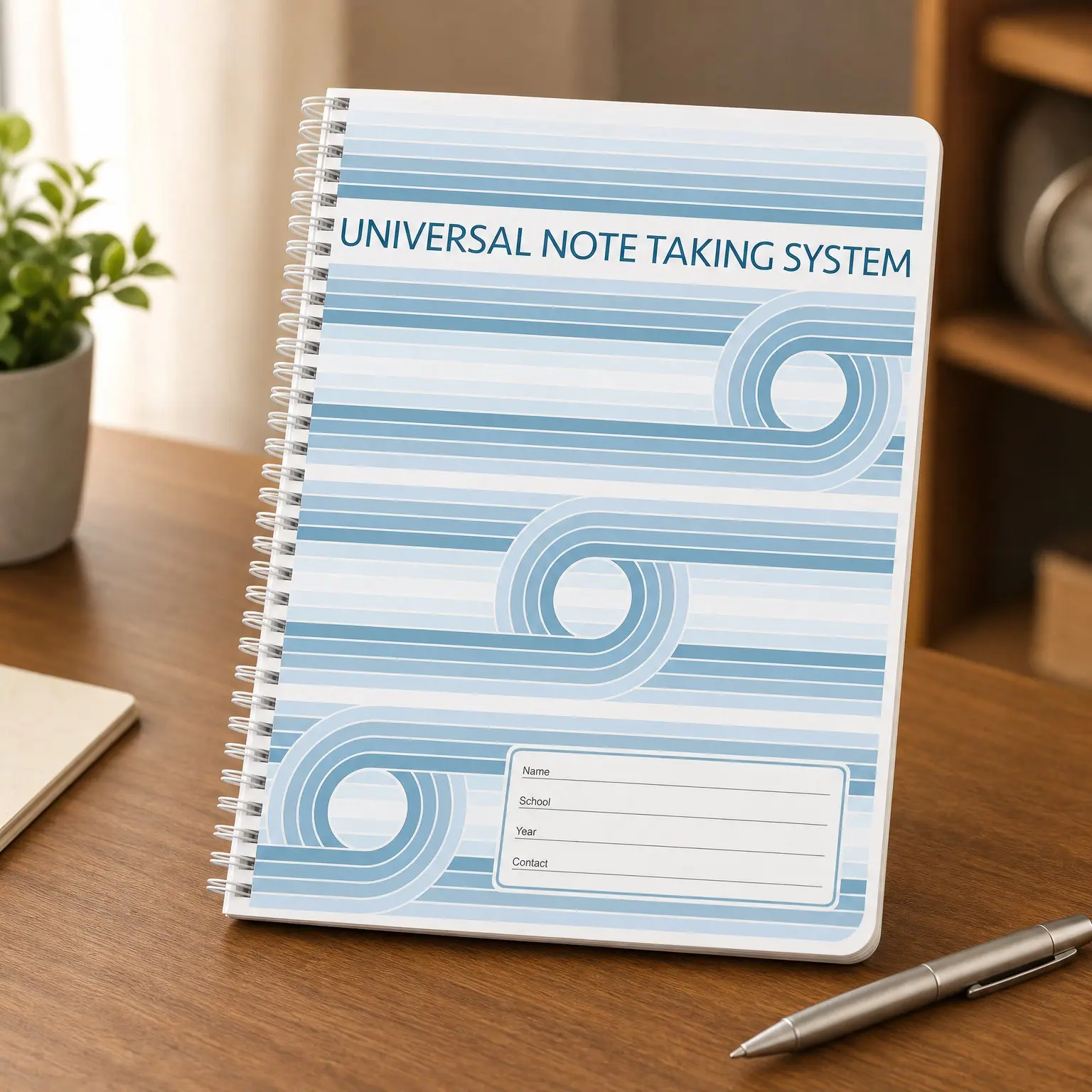 Cornell Notes Notebook, Universal Note Taking System, 120 Pages, Wire-O Binding, 8.5" x 11", Made in USA