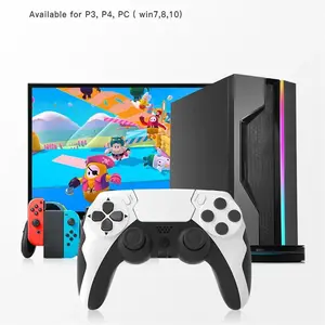 P48 Wireless Gamepad, Upgraded Joystick, Compatible with PS4, PS3 Consoles and Windows 7/8/10 Systems, Dual Vibration PC Game Controller for Enhanced Gaming Experience
