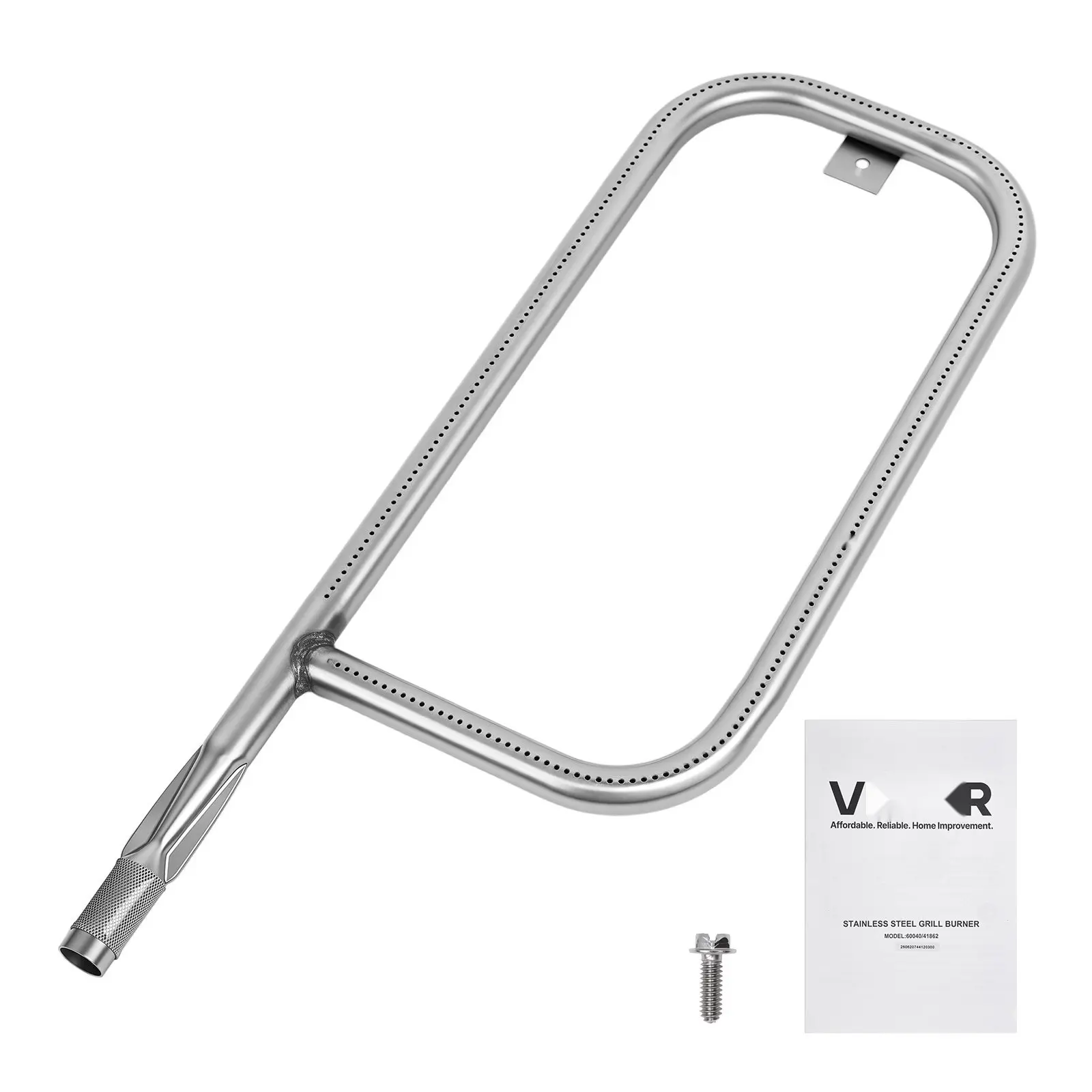 Stainless Steel Tube Burner Replacement Part For Weber Q200 Q220 Q2000 Q2200 Q2400 Gas Grills, Durable Heat-Resistant Tube Burner Assembly, Outdoor BBQ Grill Parts, Easy Fit And Installation