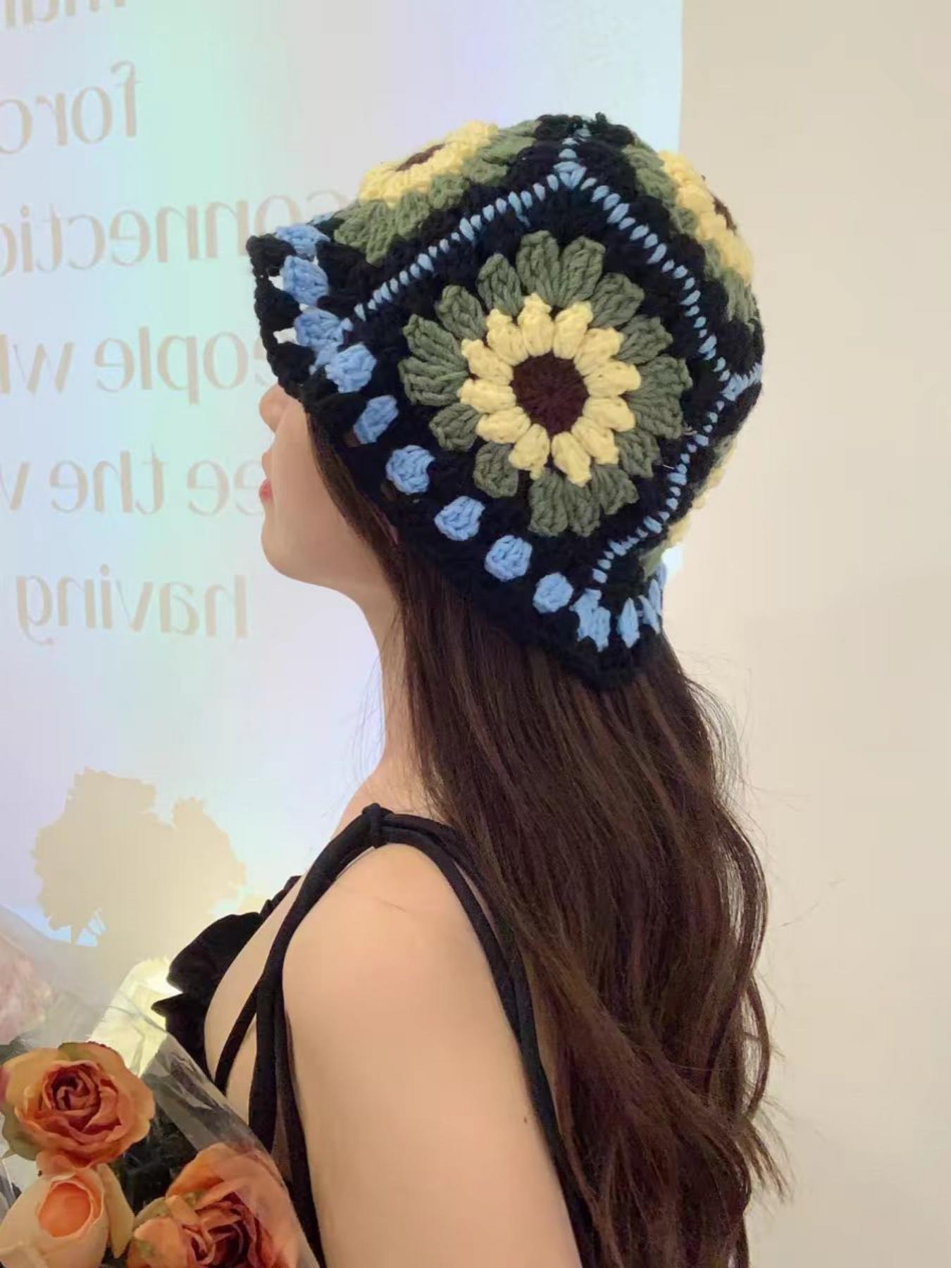 Colorblock Letter Print Knit Hat, Street Style Bucket Hat for Women & Men, Fashion Accessories for Party, Pride 2025, LGBTQ, Daily Clothing Decor