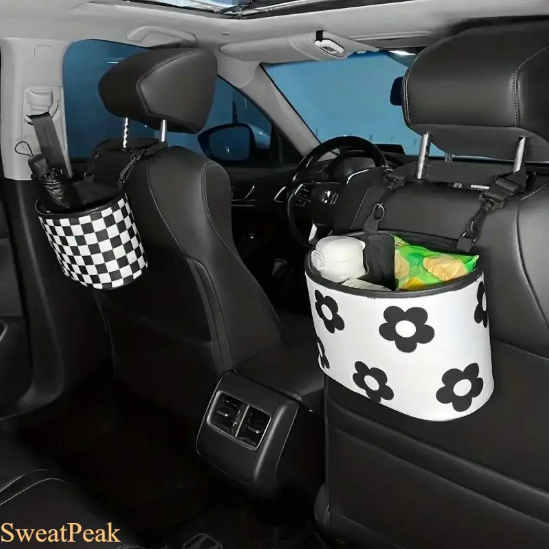 Car Storage Organizer for Back Seat, Car Rear Seat Storage Bag with Multiple Compartments, Premium Interior Car Accessories for Keeping Essentials Organized, Space Saving Auto Organizer for SUV, Road Trips, Daily Driving, Travel & Family Trips