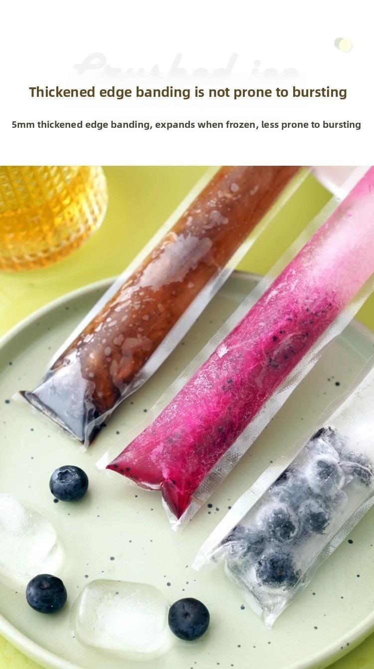 100 PCS Food-grade disposable popsicle bags, fruit jelly bags, ice cream, popsicle sticks, long strips, homemade ice pop bags 100 PCS Food-grade disposable popsicle bags, fruit jelly bags, ice cream, popsicle sticks, long strips, homemade ice pop bags