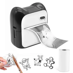 Portable Inkless Thermal Printer, Portable Handheld Printer, 1 Set USB Charging Mini Printer, Small Pocket Printer for Notes, Journal, Memo, Photo, Compatible with iOS & Android