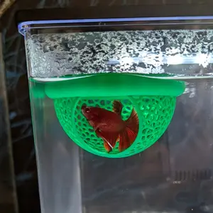 Floating Fish House for Betta, Guppy, Goldfish, Arched Entrance Aquarium Habitat, Mini Tank for Small Tanks, Ponds, Space-Saving, Easy Clean, No Power Needed