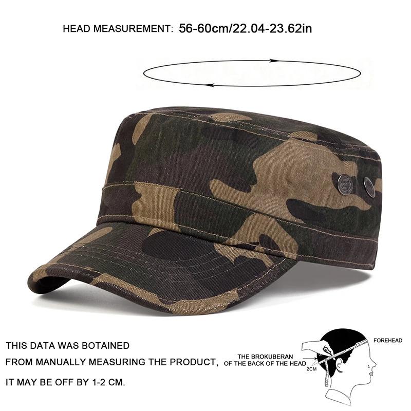 Unisex Camouflage With Pores Series Flat Top Baseball Caps Spring Autumn Sailor Hats Men Flat Top Captain Military Caps