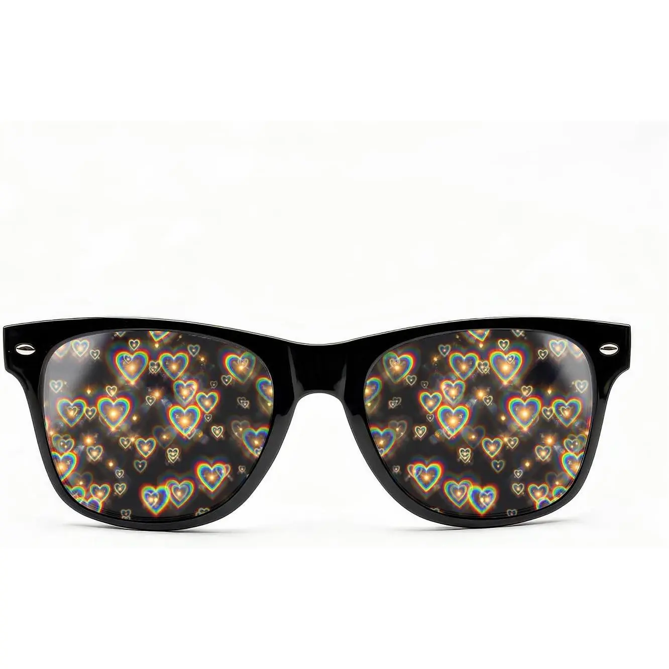 Diffraction Glasses with 3D Rainbow Heart Effect - Perfect EDM, Concert & Rave AccessoryGift