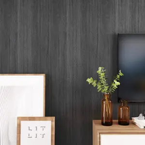 CHEERMO 15.75x196.85 Inch Wood Grain Self-Adhesive Wallpaper, Wood Texture Decorative Film, Waterproof Vinyl Wall Paper for Home Renovation